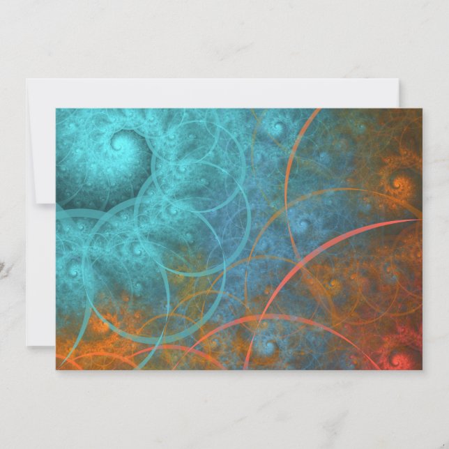 "Fire VS Ice" Fractal Art Invitation (Front)