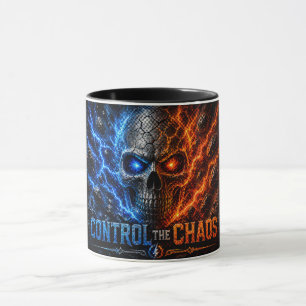 Fire vs Ice Skull 3D Shirt –  Mug