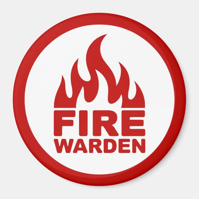 Fire Warden Magnet (Front)