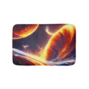 Fire Water Space Bath Mat