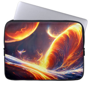 Fire Water Space Laptop Sleeve