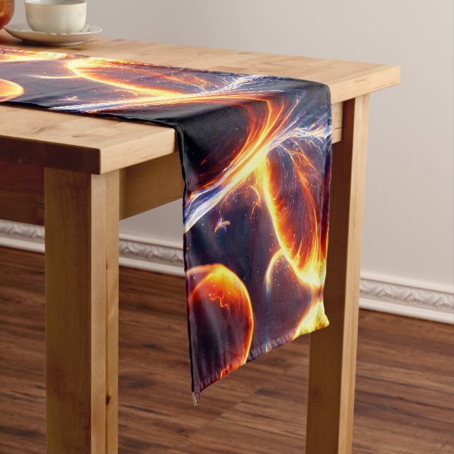Fire Water Space Short Table Runner (In Situ)