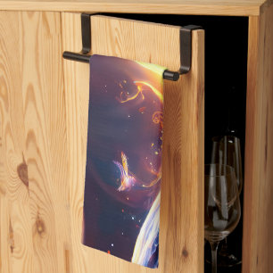 Fire Water Space Tea Towel