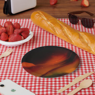 Fire Wave Paper Plate