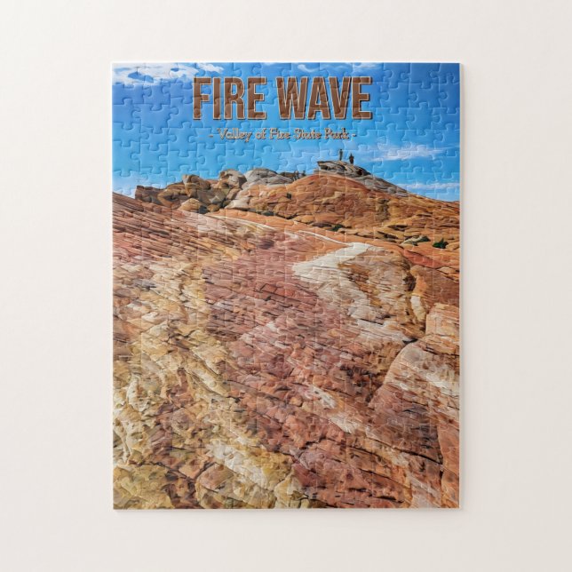 Fire Wave, Valley of Fire State park, Nevada Jigsaw Puzzle (Vertical)