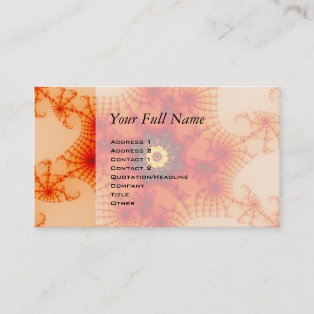 Fire Web - Fractal Art Business Card (Front)