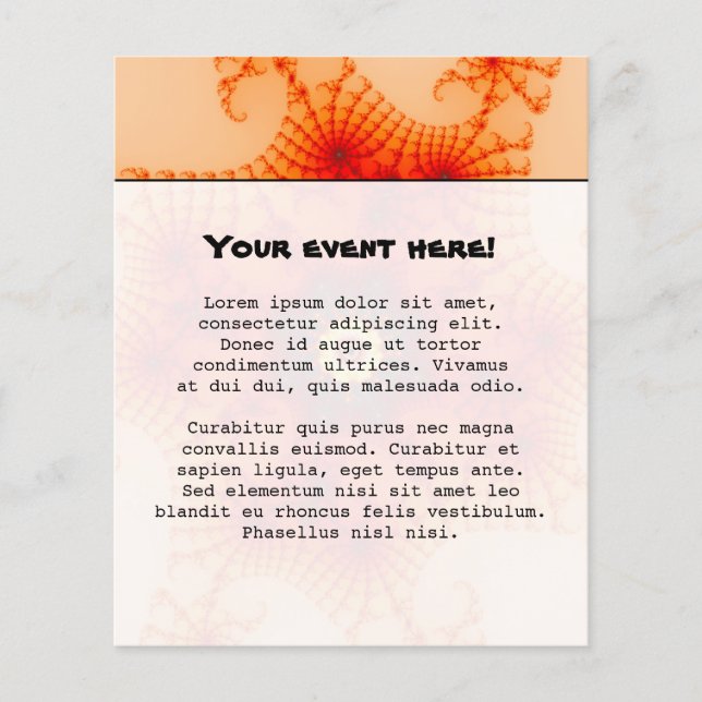 Fire Web - Fractal Art Flyer (Front)