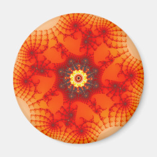 Fire Web - Fractal Art Magnet