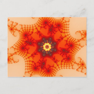 Fire Web - Fractal Art Postcard