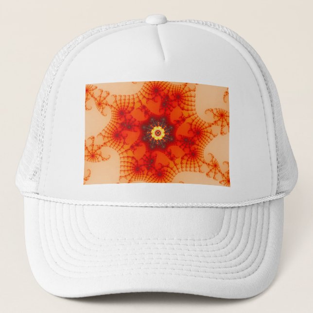 Fire Web - Fractal Art Trucker Hat (Front)