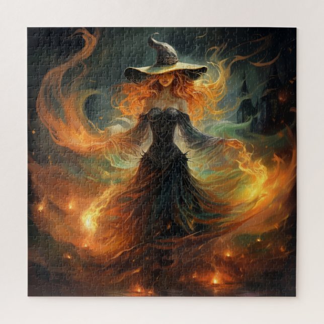 Fire Witch Jigsaw Puzzle (Vertical)