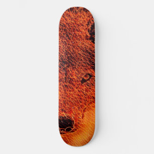 Fire Wolf Airbrush Element Custom Pro Park Board Skateboard