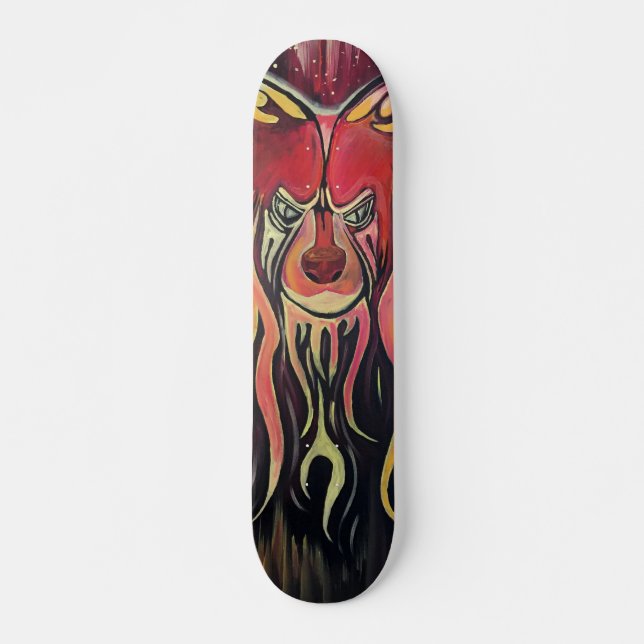 Fire Wolf Skateboard (Front)