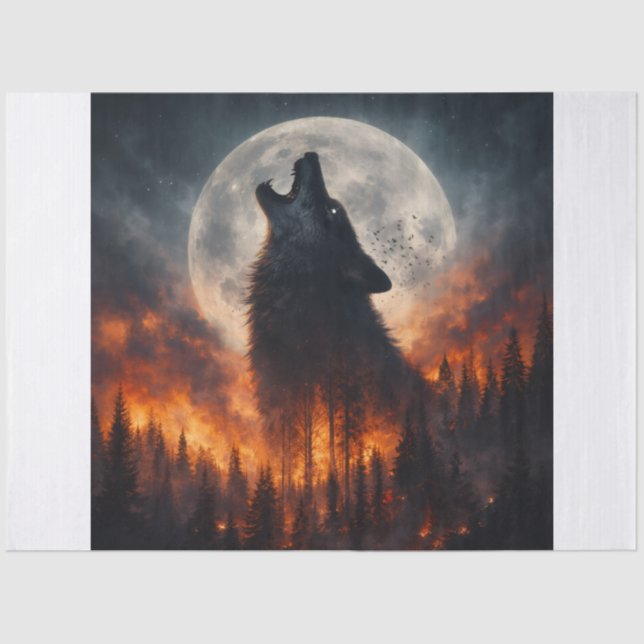 Fire Wolf Tissue Paper (Front)