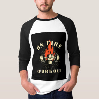 Fire Workout" Full-Sleeve T-Shirt