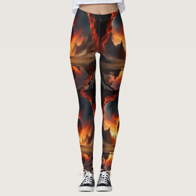 Fire World Sunset Leggings (Front)