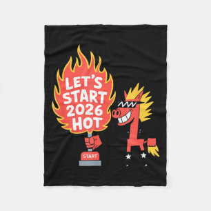 Fire Year Of The Horse – Chinese Zodiac New Year 2 Fleece Blanket