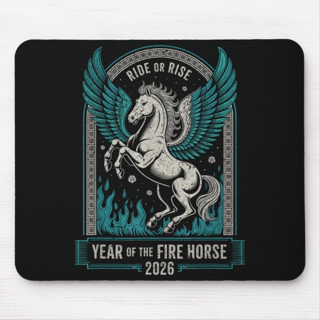 Fire Year Of The Horse – Chinese Zodiac New Year 2 Mouse Pad (Front)