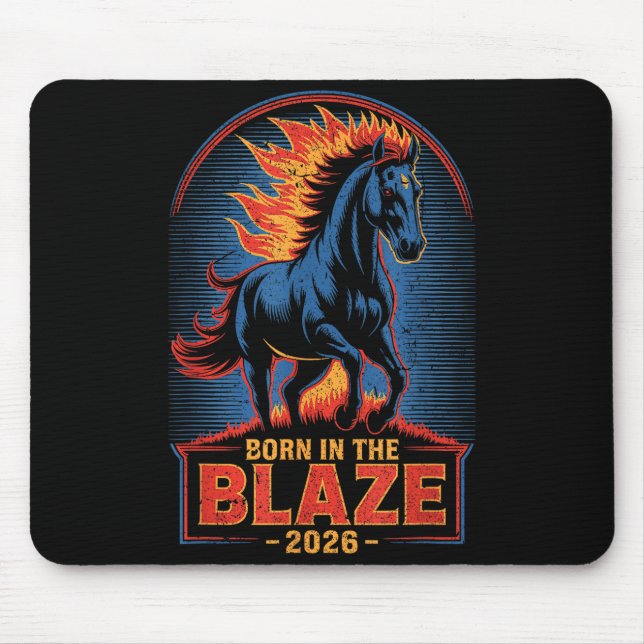 Fire Year Of The Horse – Chinese Zodiac New Year 2 Mouse Pad (Front)
