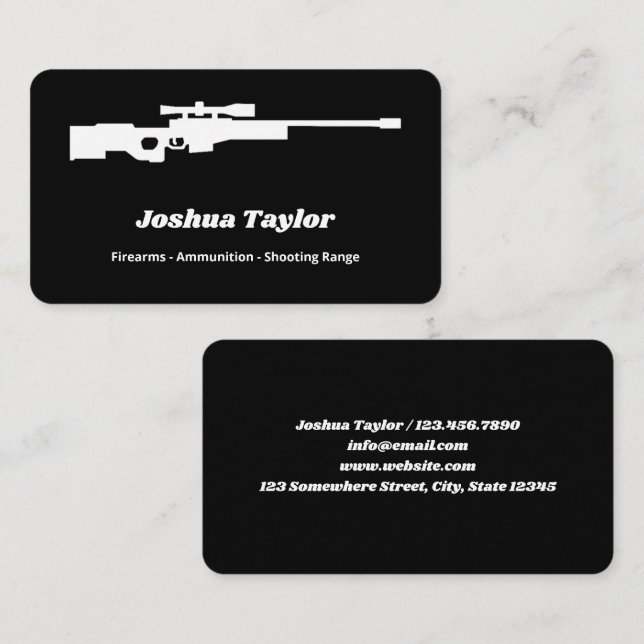 FireArms Gun Store Business Card (Front/Back)