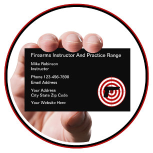 FIrearms Instructor And Self Defence Business Card