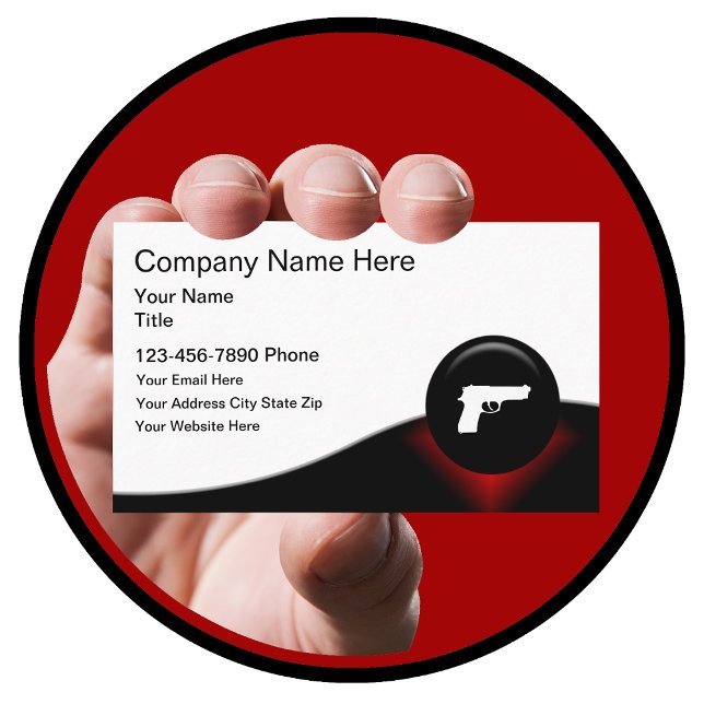Firearms Instructor Modern Business Card (Creator Uploaded)
