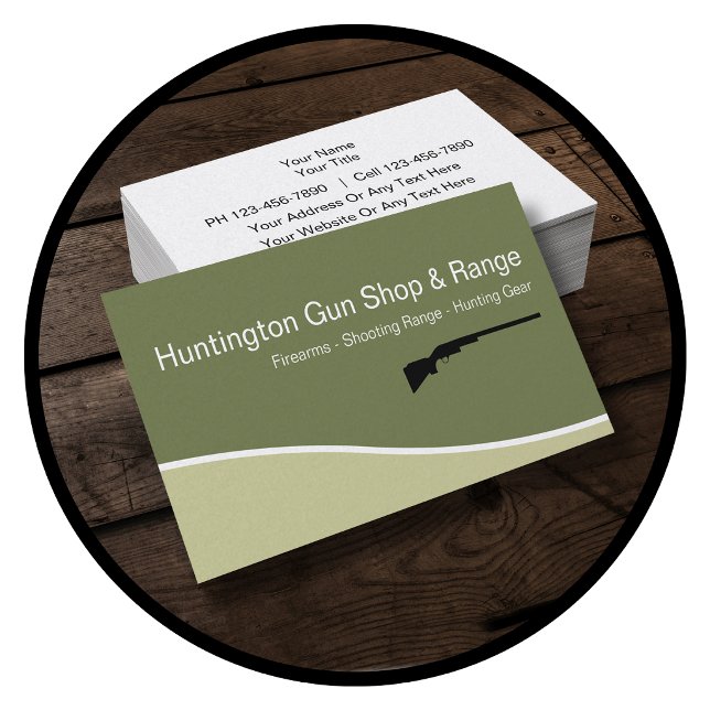 Firearms Shooting Range Business Cards (Creator Uploaded)