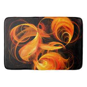 Fireball Abstract Art Bath Mat