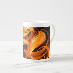 Fireball Abstract Art Bone China Mug