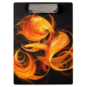 Fireball Abstract Art Clipboard