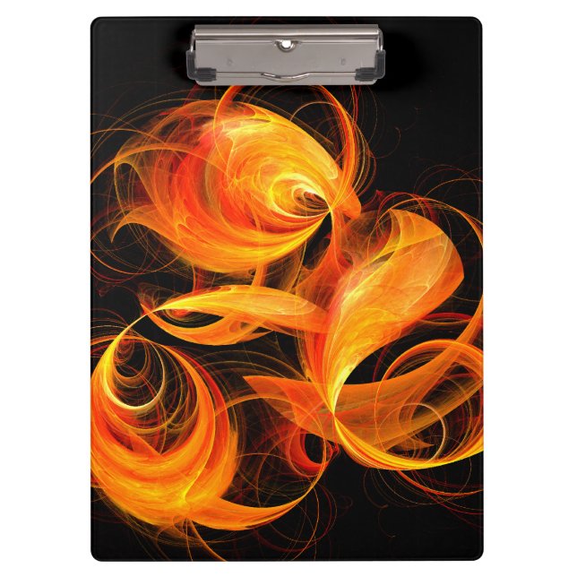 Fireball Abstract Art Clipboard (Front)
