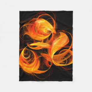 Fireball Abstract Art Fleece Blanket