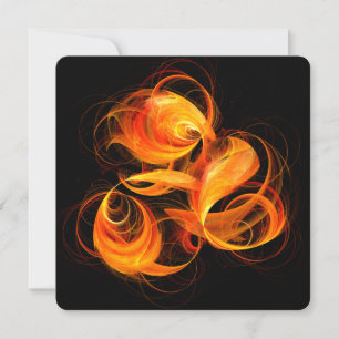 Fireball Abstract Art Invitation
