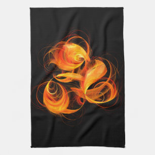Fireball Abstract Art Kitchen Towel