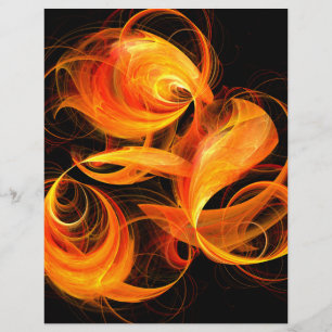 Fireball Abstract Art Letterhead