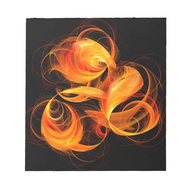 Fireball Abstract Art Notepad (Front)
