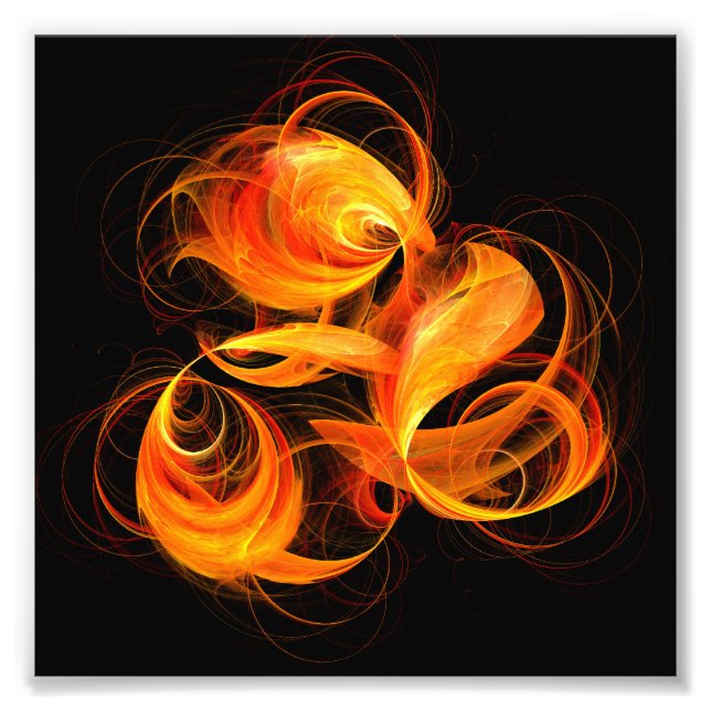 Fireball Abstract Art Photo Print (Front)