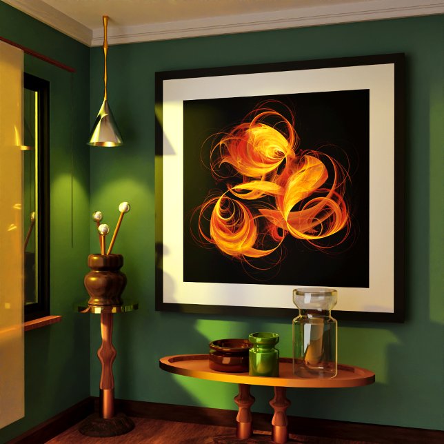 Fireball Abstract Art Poster (Fireball Abstract Art Poster)