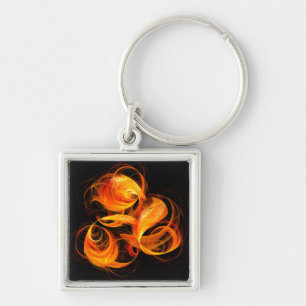 Fireball Abstract Art Small Key Ring