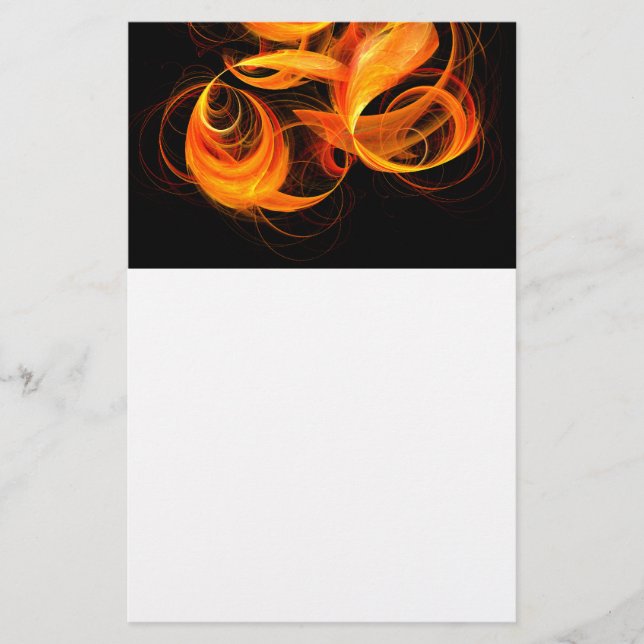 Fireball Abstract Art Stationery (Front)