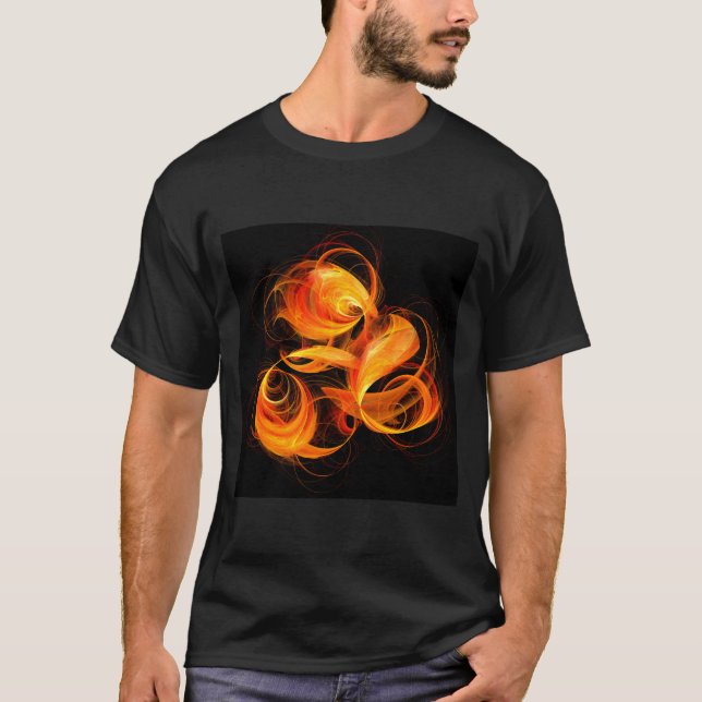 Fireball Abstract Art T-Shirt (Front)