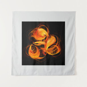Fireball Abstract Art Tapestry