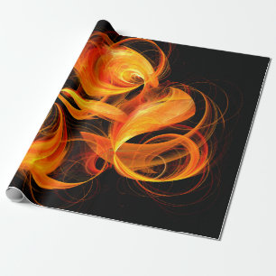 Fireball Abstract Art Wrapping Paper