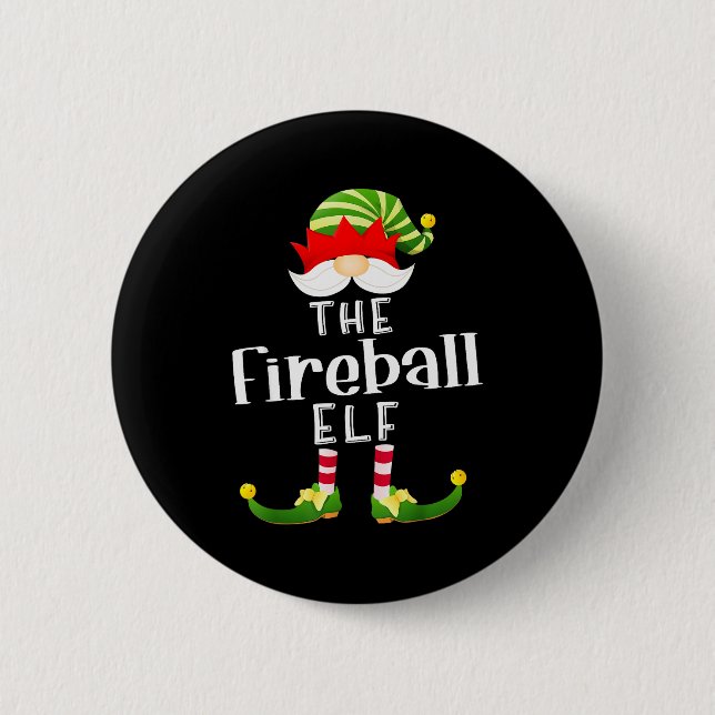 Fireball Elf Group Christmas Funny Pajama Party  6 Cm Round Badge (Front)