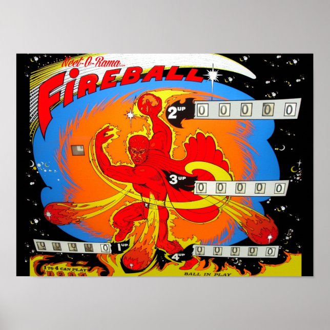 Fireball Pinball Poster (Front)