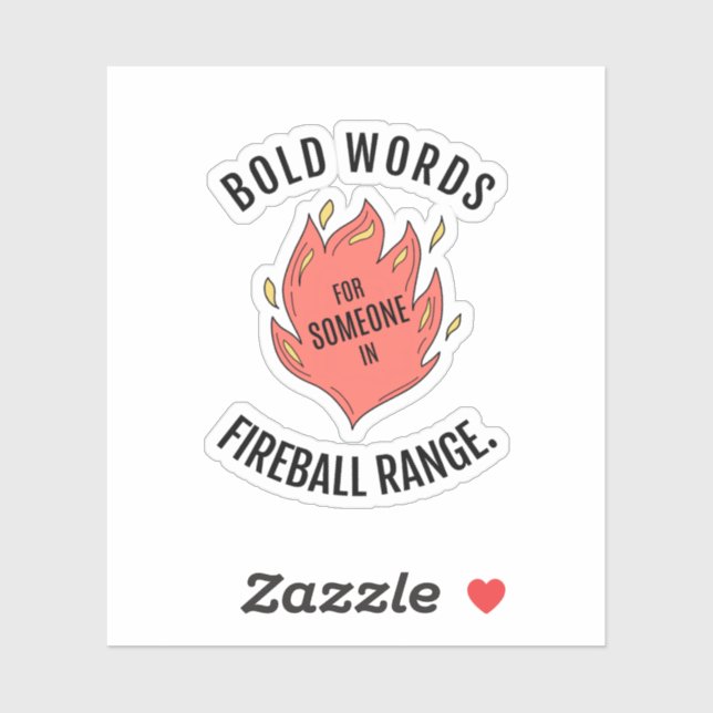 Fireball Range D&D Sticker (Sheet)