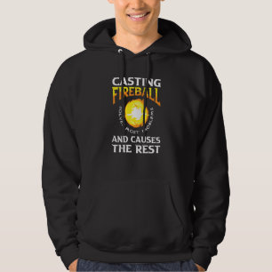 Fireball Rpg Mage Tabletop Gaming Roleplaying Hoodie