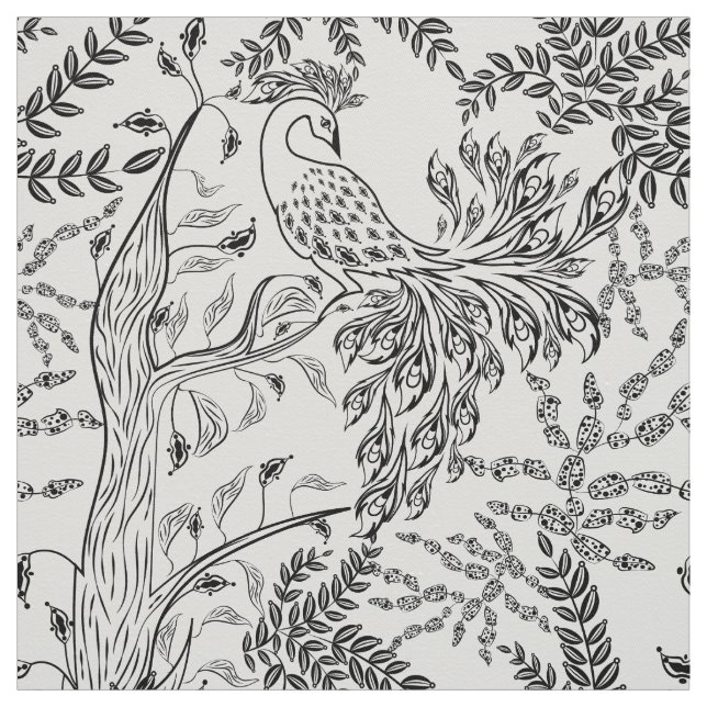 Firebird, bird fabric (Swatch)