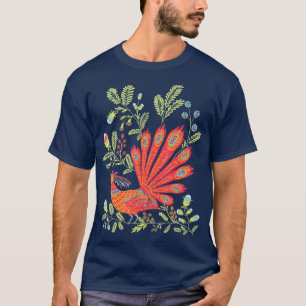 Firebird Cute Floral Vintage Ukrainian Style T-Shirt