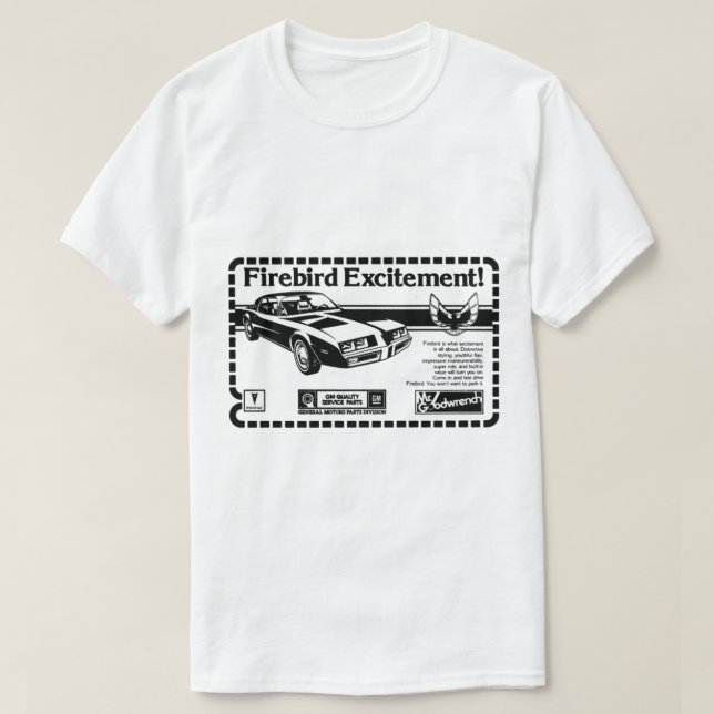 Firebird excitement Smokey and the bandit car movi T-Shirt (Design Front)